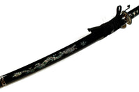 Dragon Katana with Horimono Blade and Mother-of-Pearl Saya