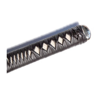 Katana with Brown Wood Saya and Silver Fittings