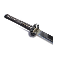Katana with Brown Wood Saya and Silver Fittings