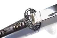 Katana with Brown Wood Saya and Silver Fittings