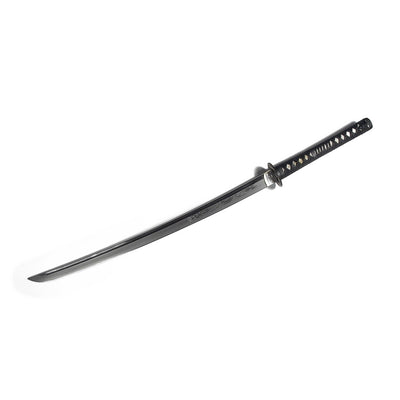Katana with Engraved Dragon Blade and Gold Dragon Tsuba