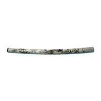 Natural Wood Saya with Burned Dragon Design