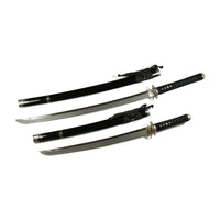 Three-Sword Set with Silver Sukashi Tsuba