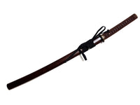 Brown Ricepaper Katana with Antique Small Copper Tsuba - high quality sword from Martialartswords.com