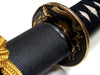Antique gold fittings with Ishime Saya (charcoal textured) - high quality sword from Martialartswords.com