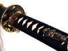 Antique gold fittings with Ishime Saya (charcoal textured) - MartialArtSwords.com