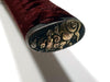 Antique fittings with Red Ishime Saya (charcoal textured) - MartialArtSwords.com