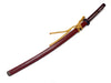 Antique fittings with Red Ishime Saya (charcoal textured) - high quality sword from Martialartswords.com