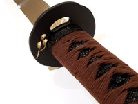 Two-tone Pine tree Jingum with Brown Rice Paper Scabbard - high quality sword from Martialartswords.com