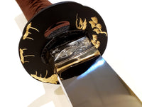 Two-tone Pine tree Jingum with Brown Rice Paper Scabbard - high quality sword from Martialartswords.com