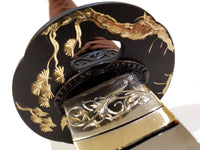 Two-tone Pine tree Jingum with Brown Rice Paper Scabbard - high quality sword from Martialartswords.com