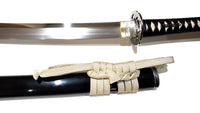 Silver Haidong jingum with White Sageo - high quality sword from Martialartswords.com