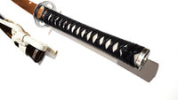 Silver Haidong jingum with White Sageo - high quality sword from Martialartswords.com