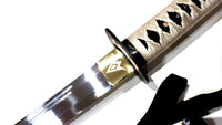 Maple Katana with Laser Engraved Mon on Habaki and Double So-hi - high quality sword from Martialartswords.com