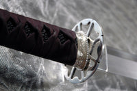 Antique reproduction katana with silver tosogu (fittings) - high quality sword from Martialartswords.com