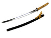 Katana with Anqitue Fittings with Black Ishime Saya (charcoal textured) - high quality sword from Martialartswords.com